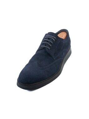 Vince Blue Textured Suede Derby Shoes 33890